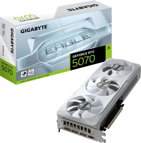 Видеокарта Gigabyte PCI-E GV-N5070EAGLEOC ICE-12GD 1.0 NVIDIA GeForce RTX 5070 12Gb 192bit GDDR7 2805/ 28000 HDMIx1 DPx3 HDCP Ret фото 10