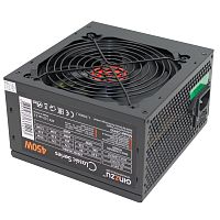 Блок питания Ginzzu CB450 12CM black,24+4p,PCI-E, 3*SATA, 2*IDE,оплетка MB, кабель питания