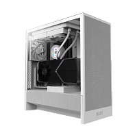 Корпус ПК без блока питания/ Case NZXT H5 Flow (2024), Midi-Tower, TG, 2x120mm, 1xUSB-A 3.2 + 1xUSB-C 3.2, E-ATX, ATX, mATX, mITX White (CC-H52FW-01)