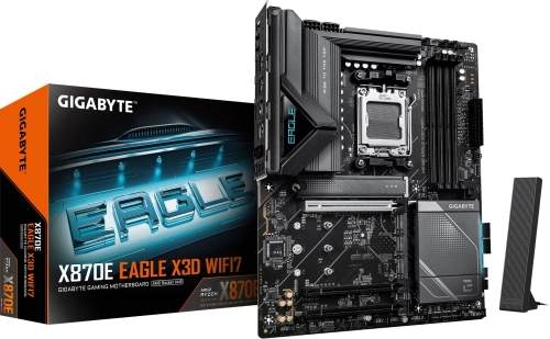 Материнская плата Gigabyte X870E EAGLE X WF7 Socket AM5 AMD X870E 4xDDR5 ATX AC`97 8ch(7.1) 5Gigabit RAID+HDMI (X870E EAGLE X3D WIFI7) фото 2