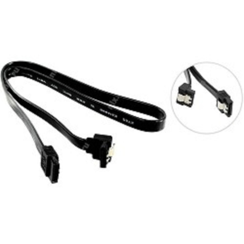 5bites SATA3-7PL50A(BK) Кабель Serial ATA V3.0, 6Гбит/ с, защелка, 0.50м (SATA3-7PL50A-BK)