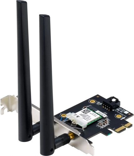адаптер ASUS PCE-BE6500 // WI-FI 7 802.11be, 2882 + 688Mbps, PCI-E Adapter, 2 antenna