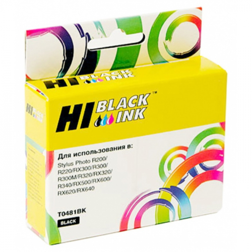 Картридж Hi-Black HB-T0481 черный (для Epson Stylus Photo R200/ R300/ RX500/ RX600) (1530169011)