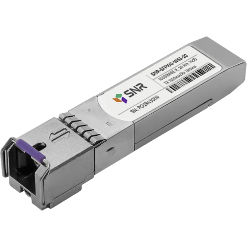 Модуль/ Модуль SFP WDM, дальность до 20км (12dB), 1550нм, 100Mb (SNR-SFP100-W53-20)