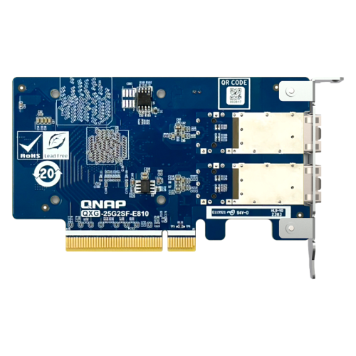Сетевая карта QNAP Expansion Card QXG-25G2SF-E810 PCIe Gen4 x8, 2x25GbE(SFP28)