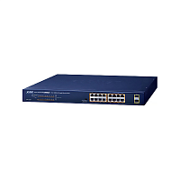 коммутатор/ PLANET GSW-1820HP 16-Port 10/ 100/ 1000T 802.3at PoE + 2-Port 1000X SFP Ethernet Switch (240W PoE Budget, Standard/ VLAN/ Extend mode)