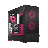 Корпус ПК без блока питания/ Case Fractal Design Pop Air RGB Magenta Core TG Clear Tint, Midi-Tower, 3x120mm RGB, 2xUSB-A 3.2 ATX, mATX, mITX Black/ Magenta (FD-C-POR1A-03)