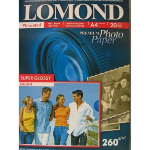 Фотобумага Lomond 10x15/260г/м2/20л./белый высокоглянцевое для струйной печати (1103102)