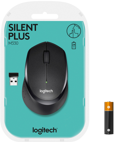 Мышь беспроводная Logitech M330 Silent Plus Black оптическая (910-004924) фото 5