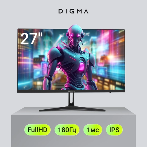 Монитор Digma 27 Overdrive 27P411F черный IPS LED 1ms 16:9 HDMI M/M матовая 250cd 178гр/178гр 1920x1080 180Hz G-Sync FreeSync DP FHD 5.8кг фото 5