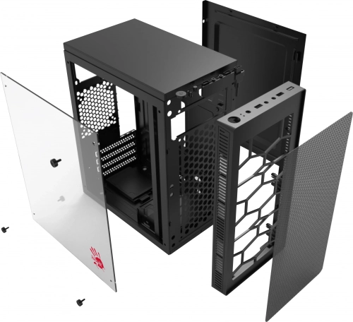 Корпус Bloody BD-CC101 черный без БП mATX 1x80mm 1x92mm 2x120mm 2xUSB2.0 1xUSB3.0 audio (BD-CC101-BK) фото 9