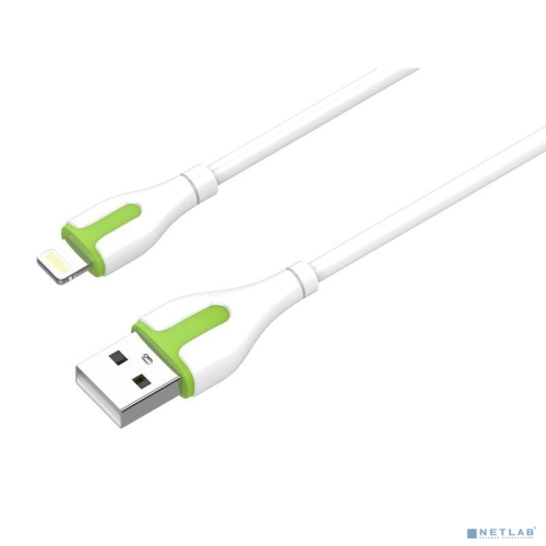 LDNIO LS572/ USB кабель Lightning/ 2m/ 2.1A/ медь: 86 жил/ White&Green (LD_C3816)