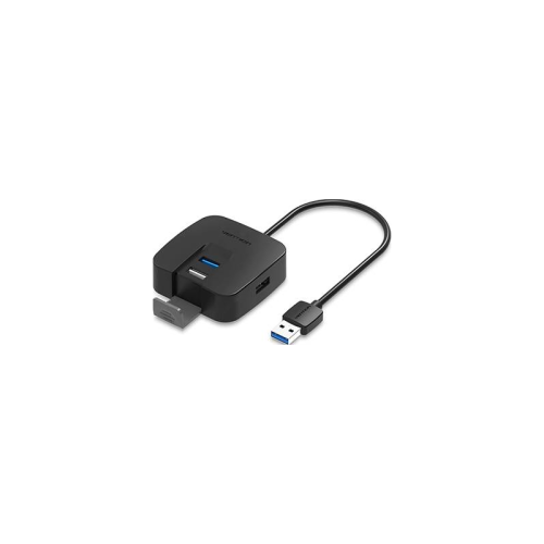 Концентратор Vention OTG USB 2.0/ USB 3.0 на 4 порта Черный - 1м. (CHABF)