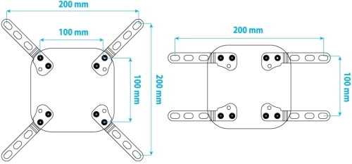 Кронштейн-адаптер для телевизора Kromax ADAPTER-200 черный 33-43 макс.20кг настольный фиксированный (90373) фото 4