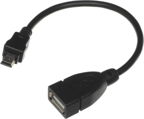 Кабель USB (f)-mini USB (m) 0.2м черный (833943) (833943#MLN)
