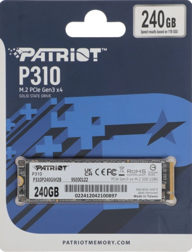 Накопитель SSD Patriot PCIe 3.0 x4 240GB P310P240GM28 P310 M.2 2280 фото 10