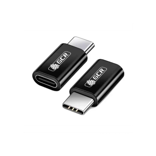GCR Переходник USB 3.1 (USB 3.2 Gen 2) TypeC, M/ F, черный, 100W/ 5А, 10 Гбит/ с, 4K, AL корпус, GCR-54943