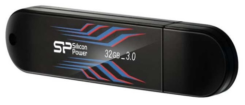 Флеш Диск Silicon Power 32Gb Blaze B10 SP032GBUF3B10V1B USB3.0 черный/ синий