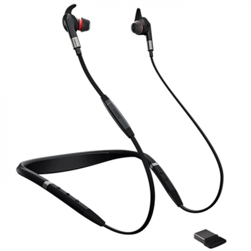 Гарнитура Jabra Evolve 75e, Wireless, BT, USB, MS Link 370, Black (7099-823-309)
