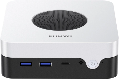 Компьютер Chuwi LarkBox X (2187128#MLN) Компьютер Chuwi LarkBox X Core 3 100U (1.2) 16Gb SSD512Gb Graphics Windows 11 Pro 2xGbitEth WiFi BT 65W черный/ белый (2187128) (2187128#MLN)