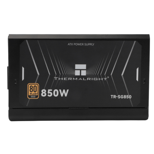 Блок питания 850W/ Thermalright, 850W 80+ Gold (ATX, 3.1, PCIe 5.1, Full modular, 1x24(20+4)pin 600mm, 2xCPU 8(4+4)pin 650mm, 2xPCIe*2 8(6+2)pin 650+150mm, 1x12VHPWR PCIe 5.1 12+4pin 600mm, 2xSATA*4 450+150+150+150mm, 1xMOLEX4pin* (TR-SG850)