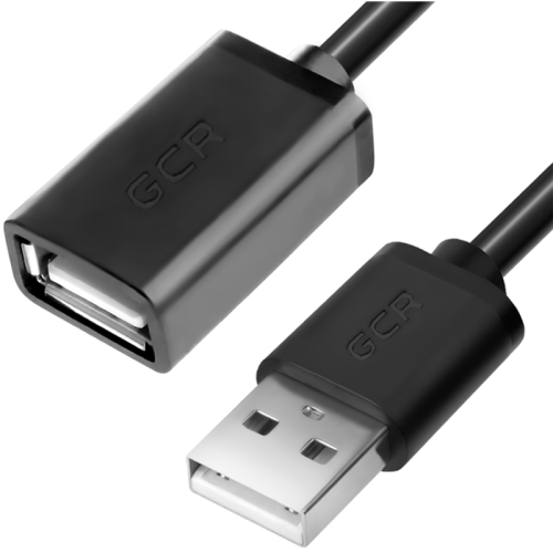 Greenconnect Удлинитель 2.0m USB 2.0, AM/AF витой, черный, 28/28 AWG, экран, Premium, GCR-UEC0M-BB2S-2.0m