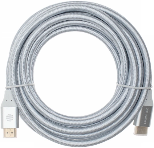 Кабель аудио-видео Cactus CS-HDMI.2.1-5 HDMI (m)/HDMI (m) 5м. позолоч.конт. серебристый