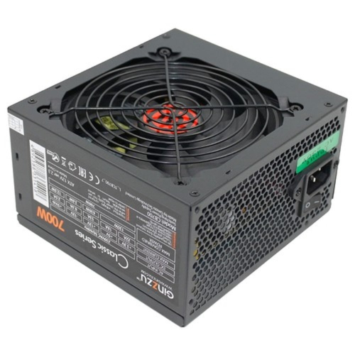 Ginzzu CB700 12CM black,24+4p,2 PCI-E(6+2), 6*SATA, 3*IDE,оплетка MB, кабель питания фото 2