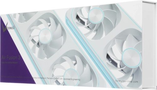 Вентилятор для корпуса Formula V Line AIR FUSION 3 WH, 360x120x28mm, ARBG 3pin + PWM 4pin, 500-1800 RPM, 34.95 DBA MAX, HYDRO BEARING фото 10