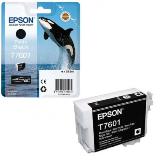 Картридж Epson T7601 фото, черный, 29.5 мл., для SC-P600 (C13T76014010)