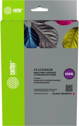 Картридж струйный Cactus CS-LC426XLM пурп.пигм. (54мл) для Brother MFC-J4335DW/J4340DW/J4535DW/J4540DW с чипом