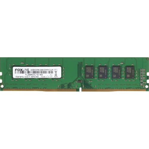 Память оперативная/ Foxline DIMM 16GB 2666 DDR4 CL 19 (FL2666D4U19-16GSI)
