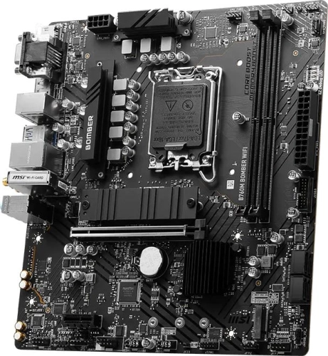 Материнская плата MSI B760M BOMBER WIFI Soc-1700 Intel B760 2xDDR5 mATX AC`97 8ch(7.1) 2.5Gg+VGA+HDMI+DP фото 5