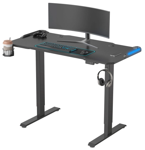 Стол для компьютера Cactus CS-ED-GBK электропривод столешница МДФ карбон каркас черный 120x60x72см