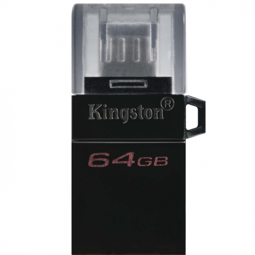 Флеш накопитель Kingston 64GB DataTraveler microDuo 3 G2 USB Type-A/Micro-USB 3.2 Gen 1 Black (DTDUO3G2/64GB) фото 2