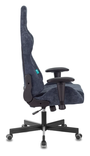 Кресло игровое Zombie VIKING KNIGHT Fabric синий Light-27 с подголов. крестов. металл (VIKING KNIGHT LT27) фото 32