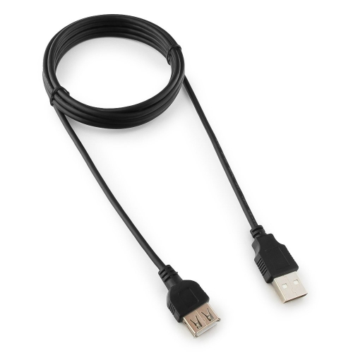 Кабель-удлинитель USB2.0 Cablexpert CC-USB2-AMAF-6B-N, AM/ AF, медь, серия Pro, 1.8м, черн, пакет