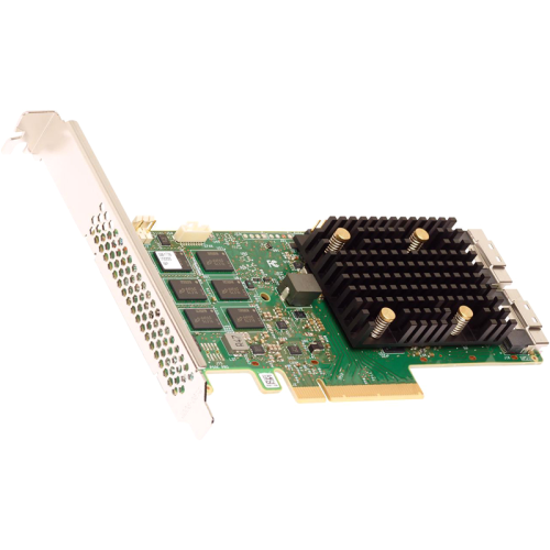 Broadcom/ LSI 9500-16i SGL (05-50077-02) (PCIe v4 x8 LP) Tri-Mode SAS/ SATA/ NVMe 12G HBA, 16port(2*int SFF8654), 3816 IOC, RTL, 1 year