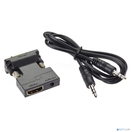 Переходник/ Переходник HDMI(F) --> VGA(M)+audio,1080*60Hz, VCOM <CA336A>