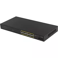 Коммутатор/ 16-Port Gigabit PoE+ Switch with 2 Gigabit SFP ports 200W (GS1020PS2)
