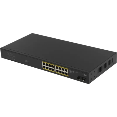 Коммутатор/ 16-Port Gigabit PoE+ Switch with 2 Gigabit SFP ports 200W (GS1020PS2)