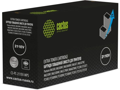 Картридж лазерный Cactus CS-PC-211EV-MPS PC-211EV/PC-211P черный (6000стр.) для Pantum M6500/M6500W/M6506NW/M6507/M6507W/M6550W/M6550NW/M6557NW/M6607NW/P2200/P2207/P2500/P2500NW/P2500W/P2506W/P2507/P2