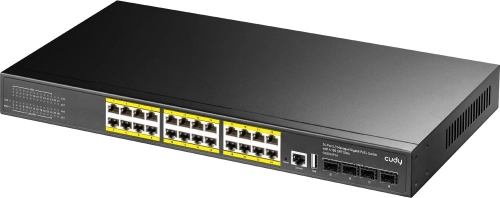 Коммутатор Cudy GS5024PS4-400W (L3) 24x1Гбит/ с 4SFP+ 24PoE+ 400W управляемый