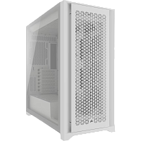 Корпус без блока питания/ Case Corsair 5000D CORE Airflow, Midi-Tower, TG, no fan, 2xUSB-A 3.2, 1xUSB 3.2 Type-C, E-ATX, ATX, mATX, mITX White (CC-9011262-WW)