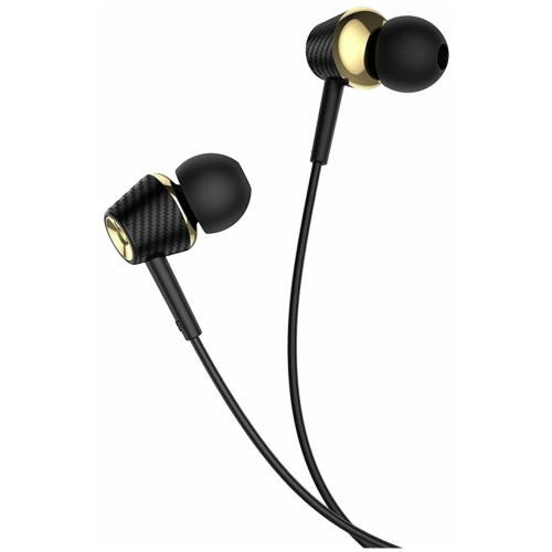 HOCO M70/ Наушники + микрофон/ Кнопка ответа/ 1.2м/ 3.5 mm jack/ Black (HC-17412)
