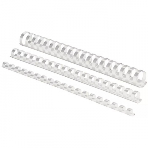 Пружины для переплета Fellowes пластиковые, 6 мм, 2-20 лист, A4, белый, 100 шт. (FS-53450)