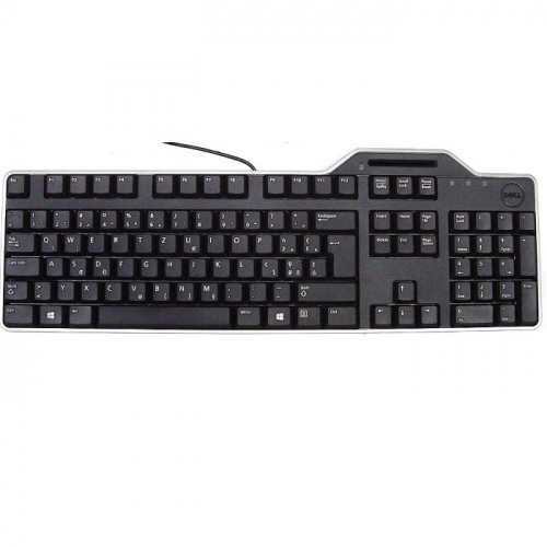Клавиатура DELL KB-813, smart card, USB, Wired, Black (580-18360)