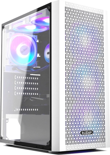 Корпус PcCooler MA100 Mesh Wh белый без БП ATX 5x120mm 2xUSB2.0 1xUSB3.0 audio bott PSU (C3-A510WHP3-GL)