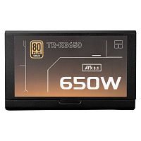 Блок питания 650W/ Power Supply Thermalright, 650W 80+ Gold (ATX, 3.1, Full modular, 1x24(20+4)pin, 2xCPU 8(4+4)pin, 2xPCIe*2 8(6+2)pin, 3xSATA3, 2xMOLEX4pin, Active, 120x120mm, 150x140x86mm, APFC, OV (TR-KG650)
