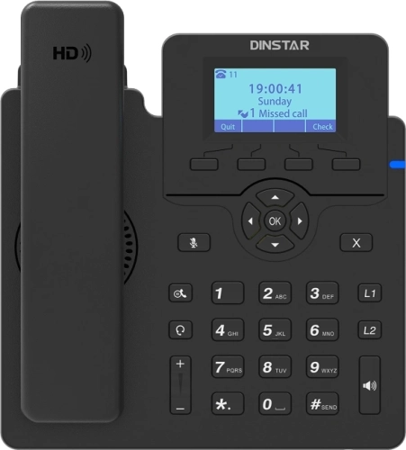 Телефон IP Dinstar C60GP черный